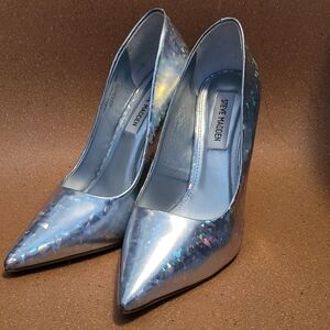 Steve Madden Silver Holo Women's Vala Heels